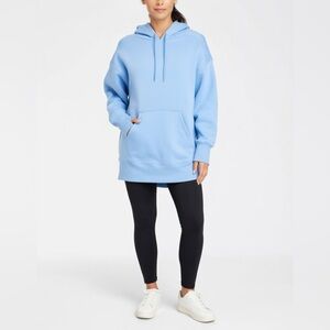 JoyLab Light Blue Oversized Longer Length Hoodie with Kangaroo Pocket NWT L